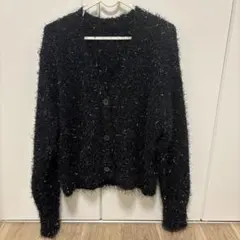 LOWRYS FARM ラメシャギーニットカーディガン