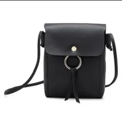 ⭐️新品⭐️ ブラック　ショルダーポーチ　ミニバッグ　ショルダー　散歩　サブバッグ