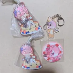 リゼロ ラム 缶バッジ ラバスト アクキー セット