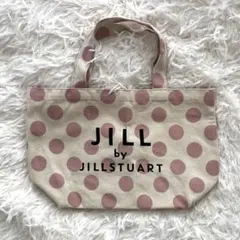 JILL by JILLSTUART ドット柄 キャンバストートバッグ ピンク