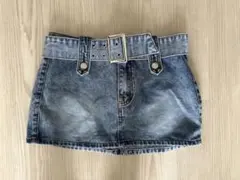 ベルト デニムスカート