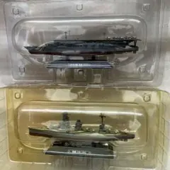 世界の軍艦コレクション 空母赤城 1942 戦艦大和 1945 模型2点セット