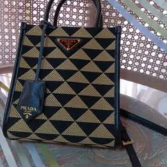 美品PRADA ❤️シンボルエンブロイダリー2wayバックミニショルダーバッグ