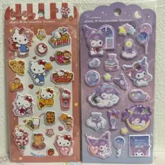 国内正規品 ジュエルマシュマロステッカー ハローキティ クロミ ふにふに