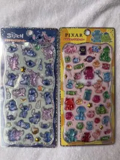 Disney Stitch & Pixar スティッチ　プチドロ2種セット