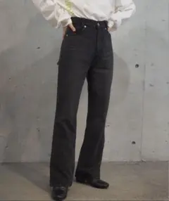 ブラックセミフレアデニム