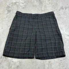 Dickies　チェック柄　Y2K　ワークショーツ　W39　ブラック他　古着のサムネイル