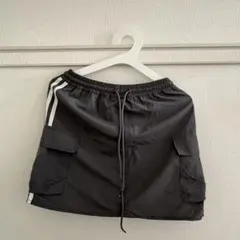 韓国風 カーゴスカート 黒 M スポーティー ストリート系