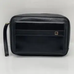 BE8651□ダンヒル セカンドバッグ クラッチバッグ ブラック