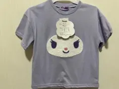 新品　110cm クロミ 刺繍　半袖Tシャツ パープル サンリオ キッズ