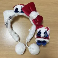 USJ ハローキティ　クリスマス　カチューシャ　マスコットキーホルダー