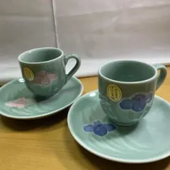 伊万里焼　デミタスコーヒーカップ、ソーサー ペア　未使用品のサムネイル