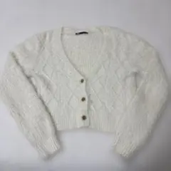 ZARA ホワイト カーディガン Sサイズ