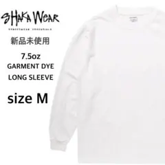 【シャカウェア】新品未使用 7.5oz ガーメントダイ 無地 ロンT 白 M