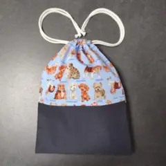Ｅ831巾着袋　ハンドメイド わんちゃん
