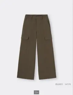 カーゴワイドパンツ Olive Sサイズ GU