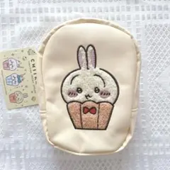 ちいかわ　うさぎ　サガラ刺繍ポーチ　カップケーキ　アベイル