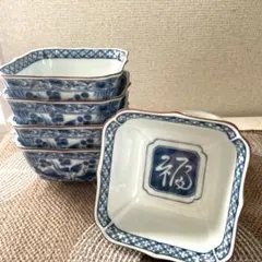 未使用】平安橘吉 たち吉 魚藻文 小鉢5客木箱付 - メルカリ