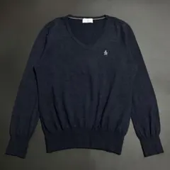 美品 Munsingwear 長袖ニットセーター Vネック レディース XL