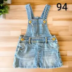 ZARA baby デニムオーバーオールワンピース◆94cm