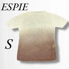 《エスピエ》グラデーション/半袖ニット/トップス/薄手素材/シンプル/S