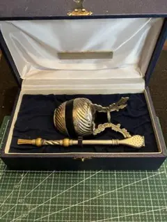 最高級 マテ茶器 ボンビージャ(吸い口18K)＆マテ壺 セットALPACA 刻印のサムネイル