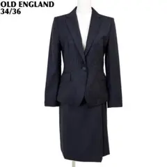【美品】 OLD ENGLAND スカートスーツ 34/36 紺 ロロピアーナのサムネイル
