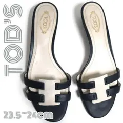 トッズ■レザーミュールサンダル 23.5～24cm　改造品　TOD’S　訳ありのサムネイル