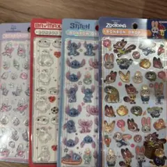 ボンボンドロップシール4種　 ディズニー