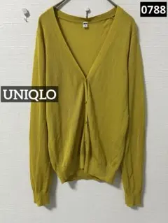 H*ス様 0788 UNIQLO Vネックカーディガン イエロー