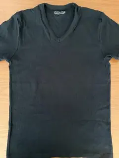 ブラック Vネック Tシャツ Lサイズ