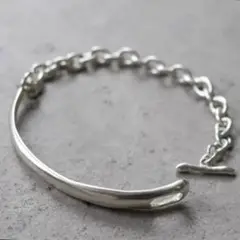 No.162 シルバー925メッキ ブレスレット シルバー バングル チェーン
