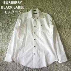 【モノグラム・美品】BURBERRY　バーバリー　ピンク　長袖シャツ　メンズ　L