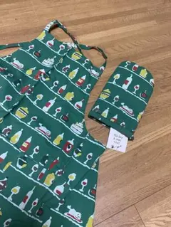 北欧柄エプロンとミトンセット