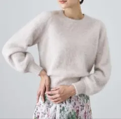 アナイ FLUFFY 袖ボリュームプルオーバー 38 ベージュ ANAYI