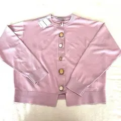 新品☆春色くすみピンクカーディガン ショート丈