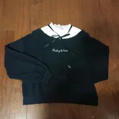 メゾピアノ/取り外し可能リボン付トレーナー