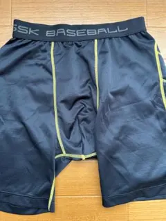 JASPO スライディングパンツ S 黒/イエロー