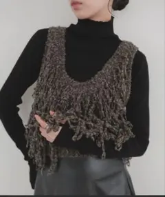 LIAN フリンジニットベスト