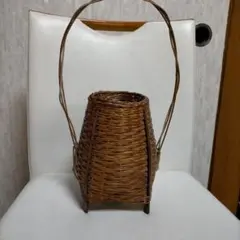 岩尾豊南】竹花入 花篭 掛置兼用 茶道具 在銘 魚籠型 - メルカリ