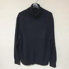 ユニクロ カシミヤ100% タートルネックセーター XL 黒 ブラック DMW