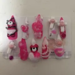 ピンク系ネイルチップ 10個セット