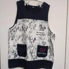 ミニーちゃん　保育士エプロン【大きいサイズ】3L 4L