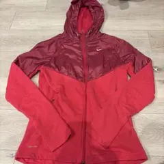 Nike Dri-FIT フード付ランニングウェアレッド