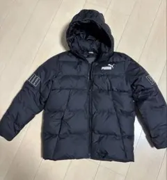 PUMA ブラック ダウンコート フード付き
