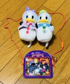 TDR 2013クリスマスデイジー＆ドナルドぬいぐるみバッジストラップおまけ付き