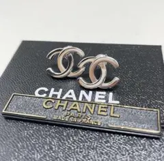 CHANEL シルバー ココマークロゴ ピアス