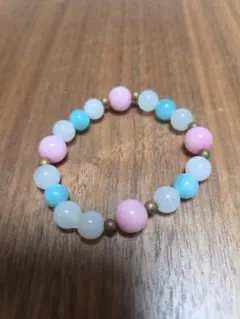 パステルカラー ビーズブレスレット