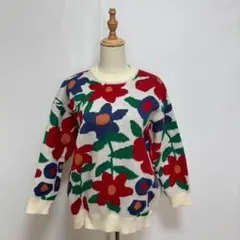 SPRAY PREMIUMフラワージャガードニットセーター　お花畑　フェミニン