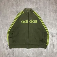 00s adidas track jacket olive XL y2k